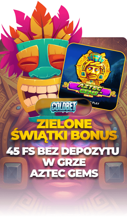 bonus na zielone swieta - 45 fs bez depozytu w grze Aztec Gems