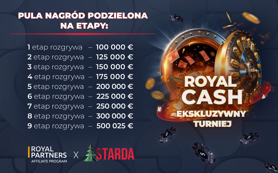 Turniej w Casino Starda od affiliate program Royal